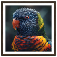 Rainbow Lorikeet Parrot Close Up Portrait