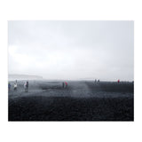 Tourists on the black sand beach - Iceland  (Print Only) thumbnail