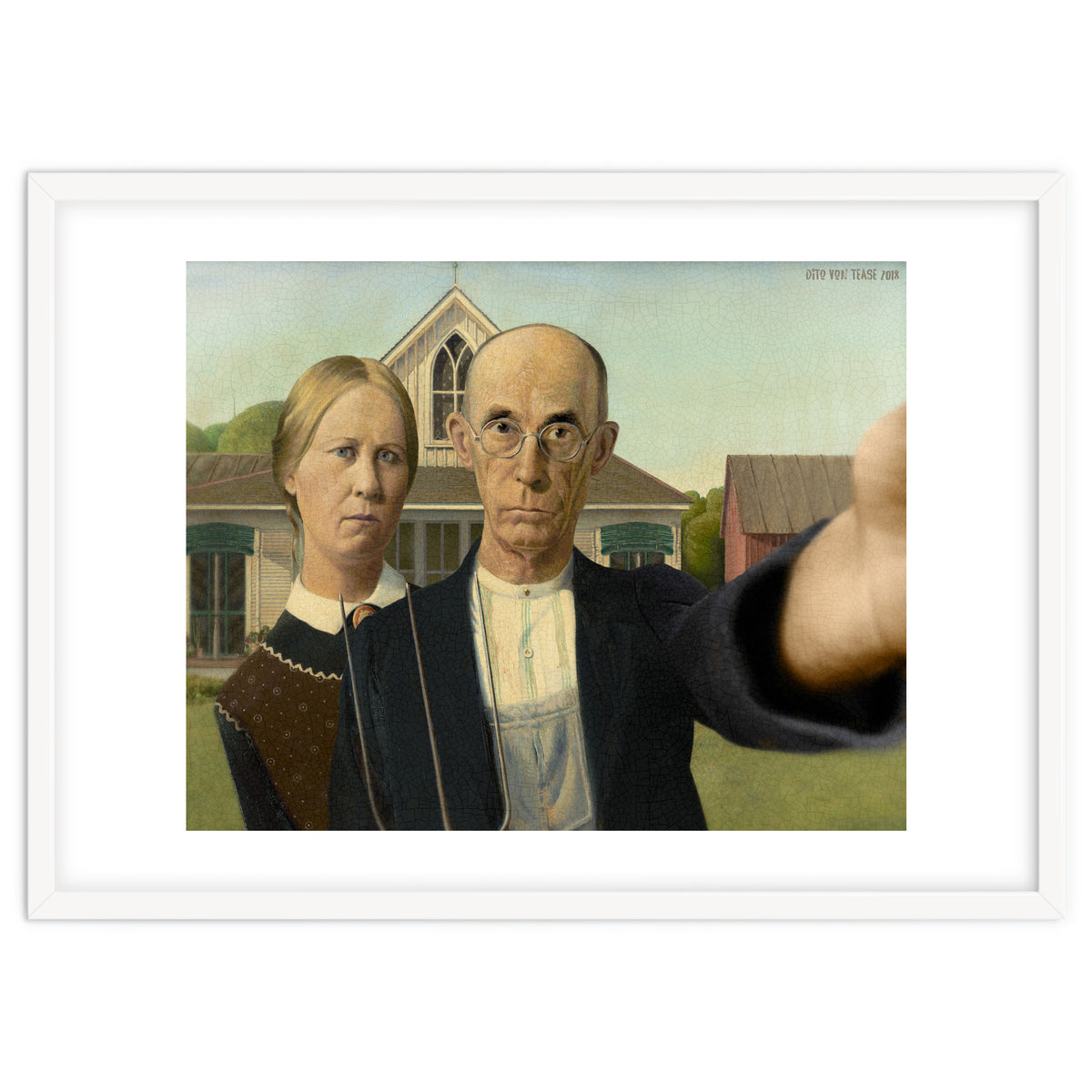 American Gothic - Grant Wood - Selfie