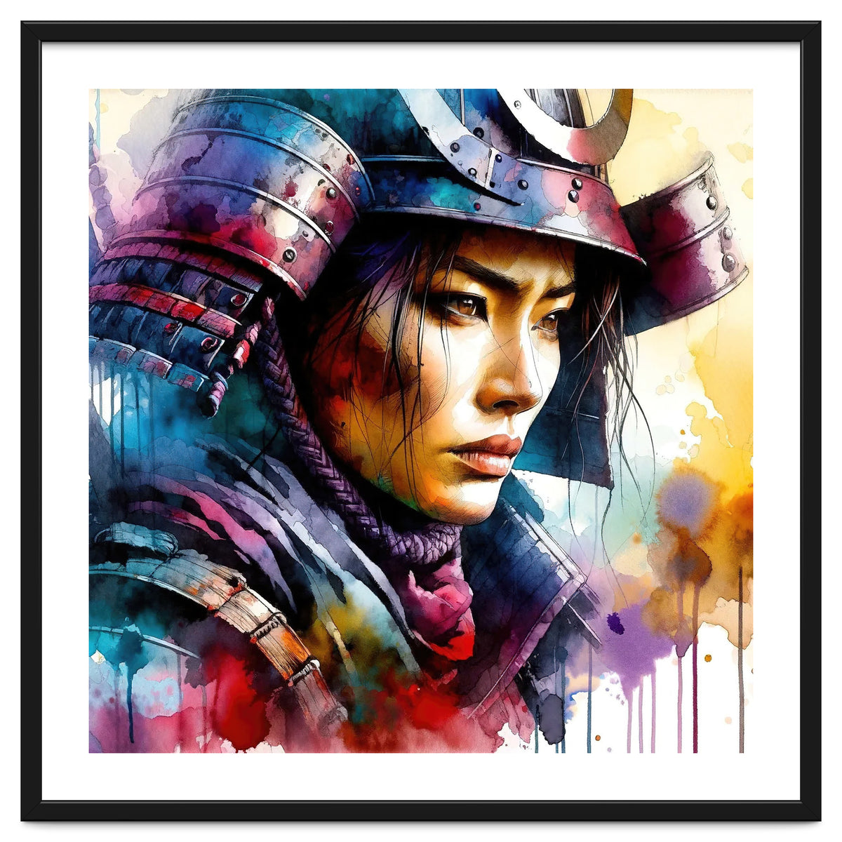 Samurai Asian Warrior Woman Portrait