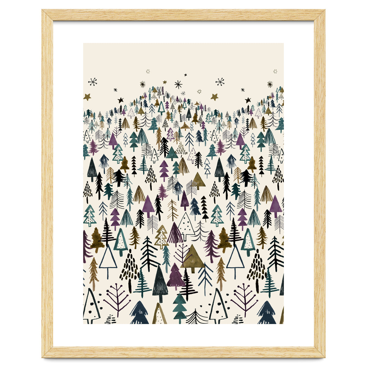 Mountain Forest Trees Winter