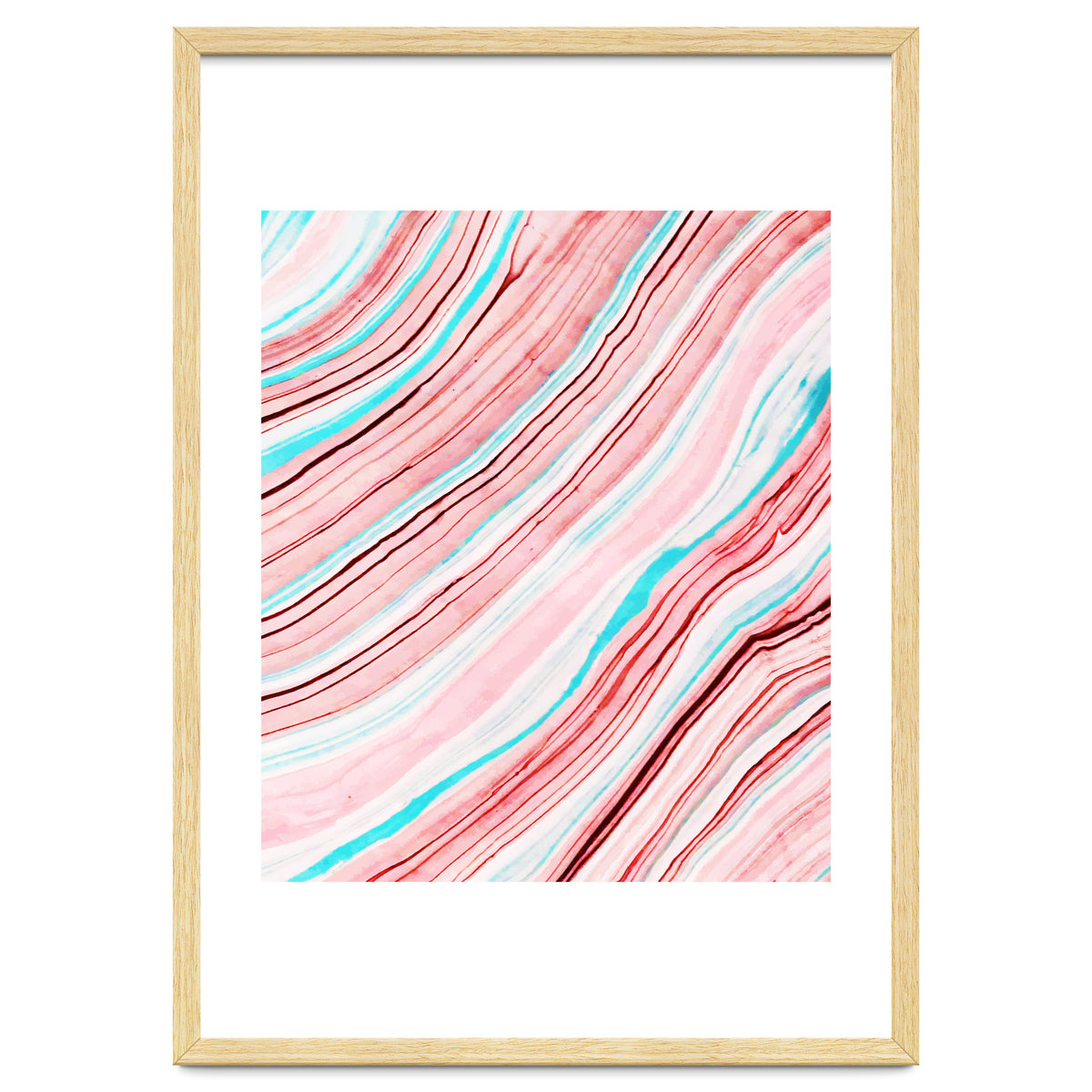Between the Lines, Pastel Watercolor Abstract Painting, Subtle Neutral Minimal Illustration