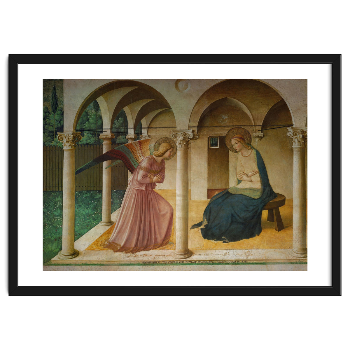 The Annunciation. Fresco in the former dormitory of the Dominican monastery San Marco, Florence.