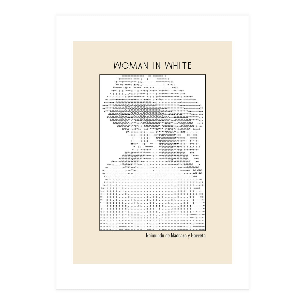Woman In White – Raimundo De Madrazo Y Garreta (ascii Art) (Print Only)