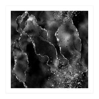 Black Glitter Agate Texture 08 (Print Only)