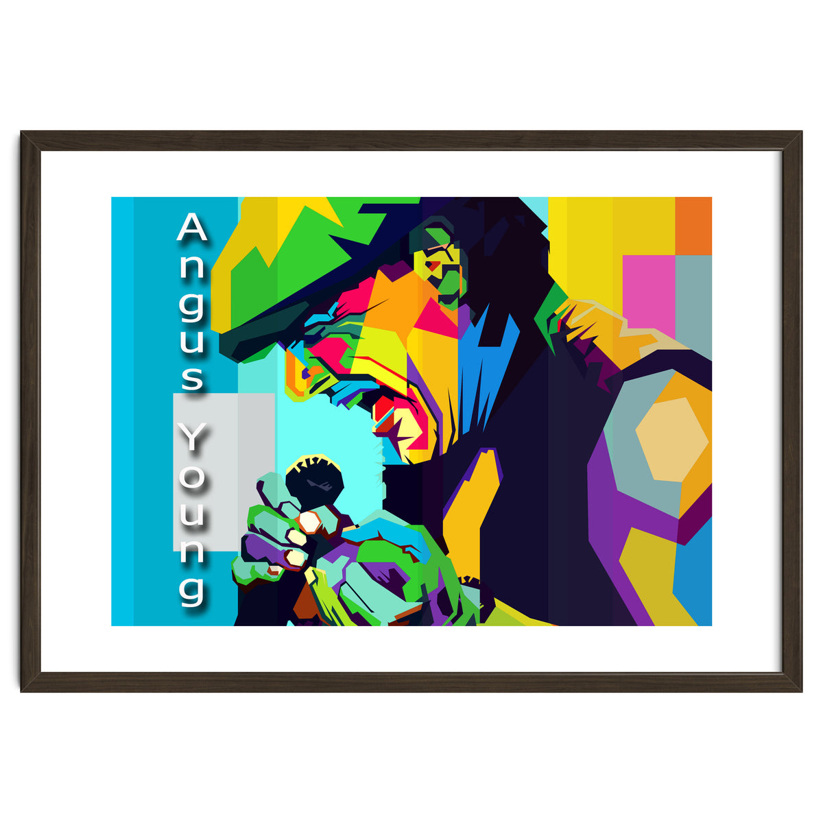 Angus Young Rock Singer Pop Art WPAP