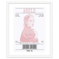 Receipt Art Adele Red