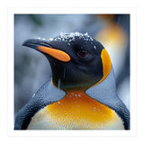 King Penguin In Falling Snow (Print Only) thumbnail