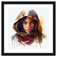 Watercolor Tuareg Woman #3