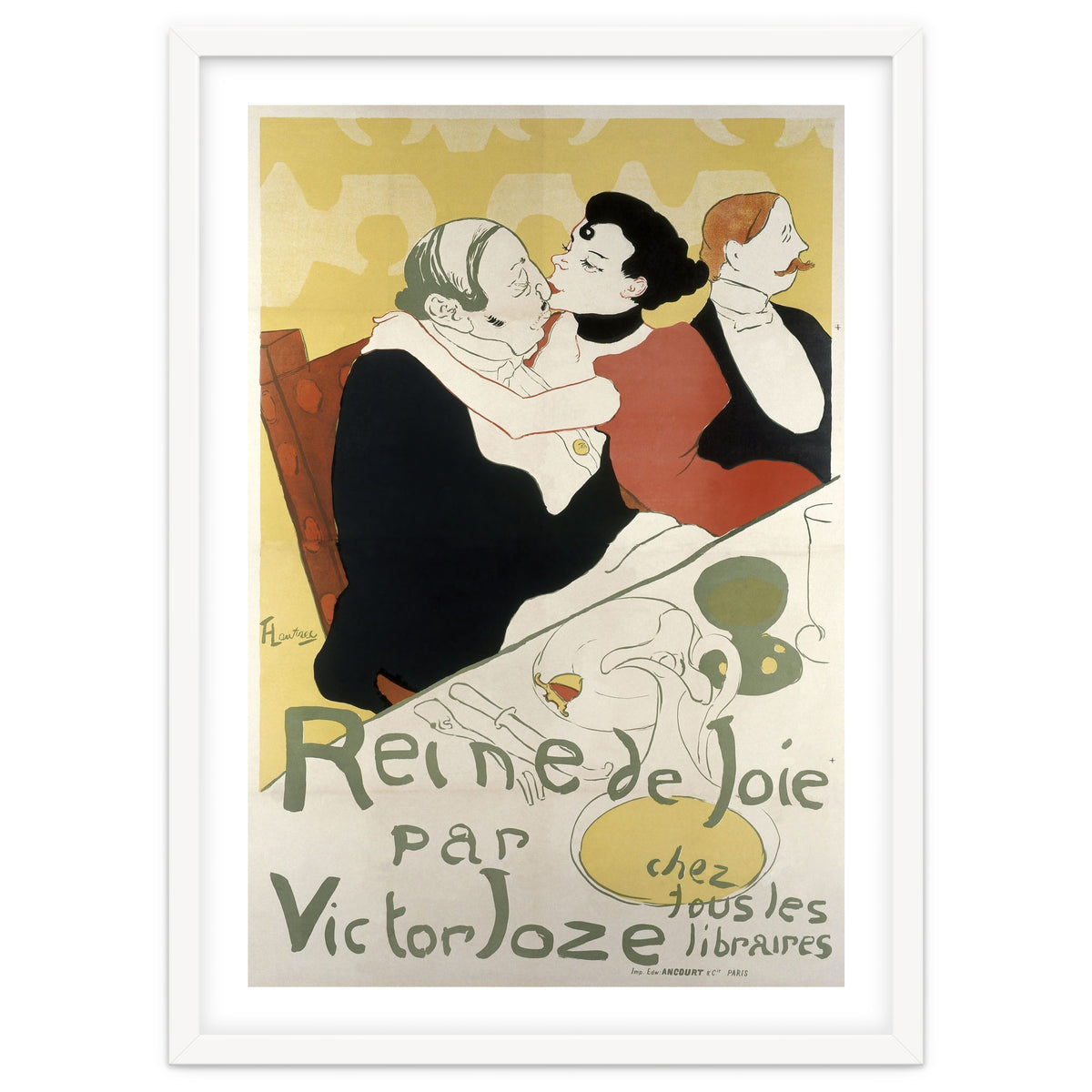 Henri de Toulouse-Lautrec: Poster for the novel Reine de joie, moeurs du demi-monde by Victor Joze.