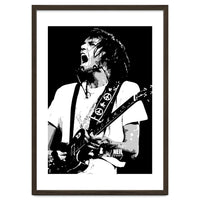 Neil Young Musician Legend in Grayscale