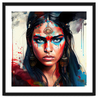 War Paint Hindu Warrior Portrait