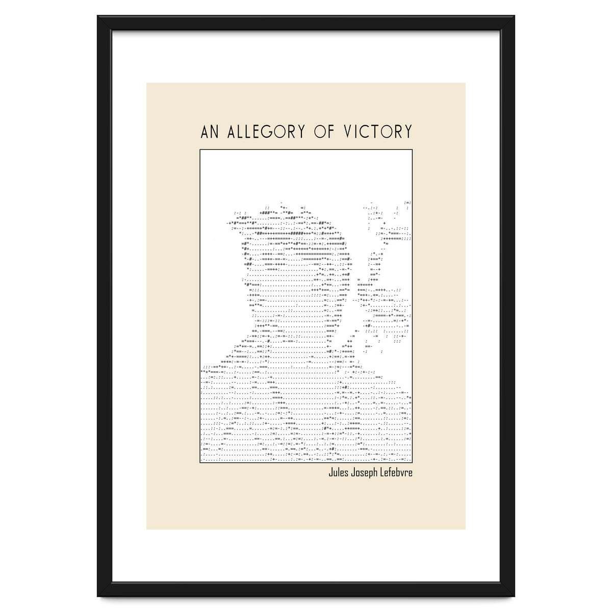 An Allegory Of Victory – Jules Joseph Lefebvre Ascii Art