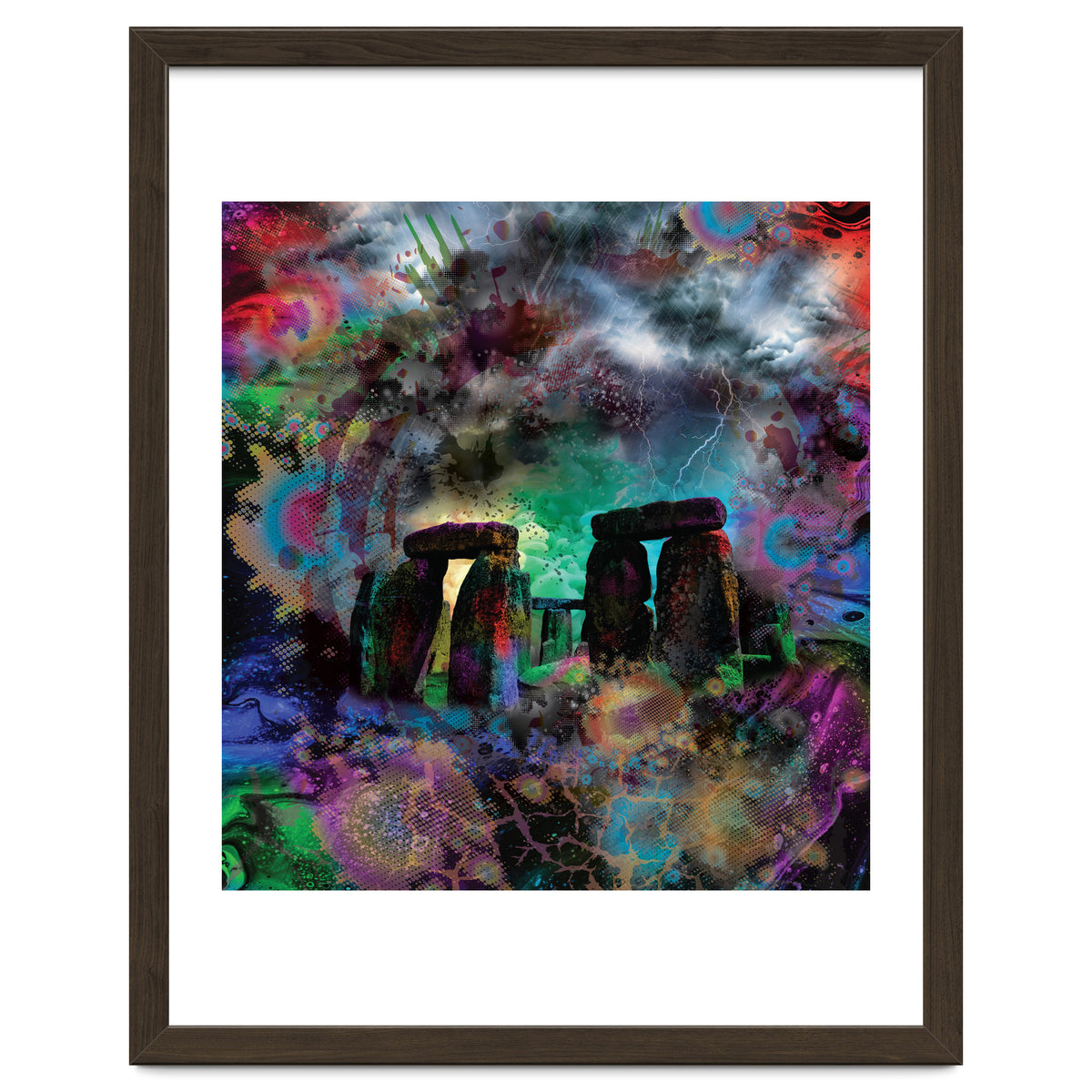 Stone Henge Vibrant Psychedelic Colors