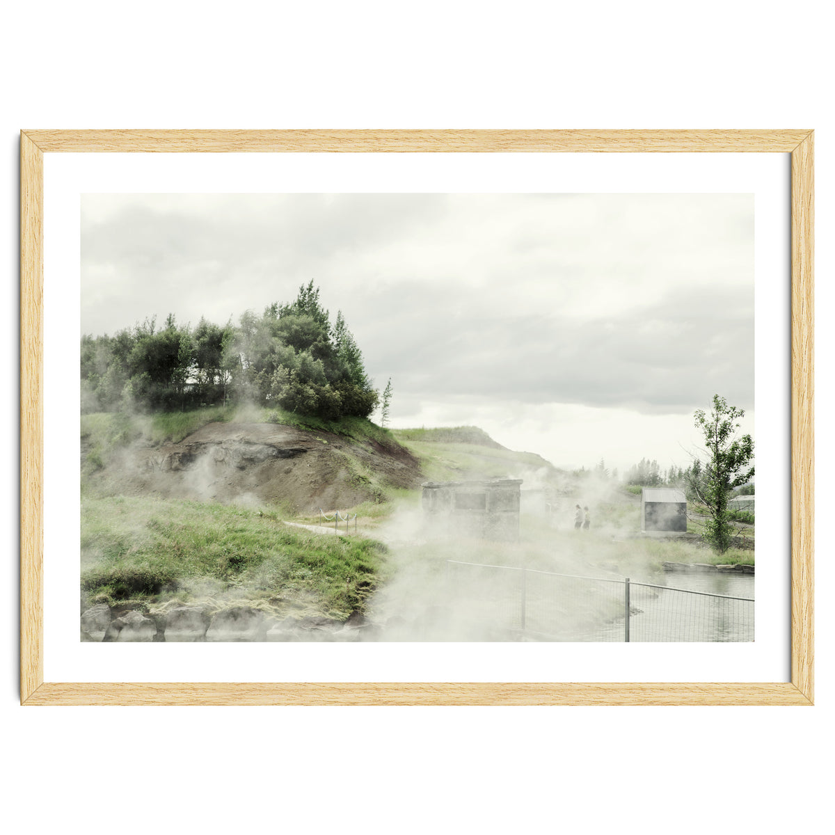 A natural hot spring landscape where steam rises - Iceland