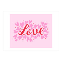 Love hearts - pink and red (Print Only)