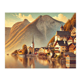 Vintage Hallstatt Poster, Austria (Print Only) thumbnail