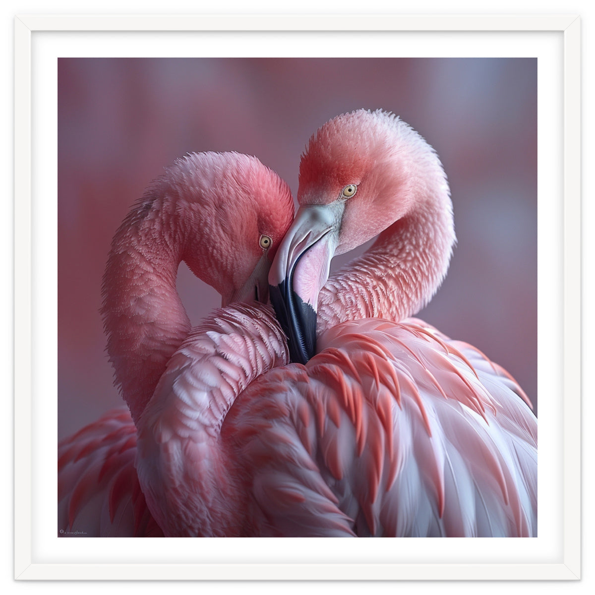 Cute Two Pink Flamingos