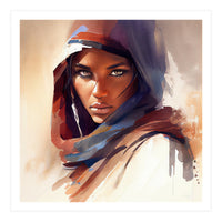 Watercolor Tuareg Woman #10 (Print Only)