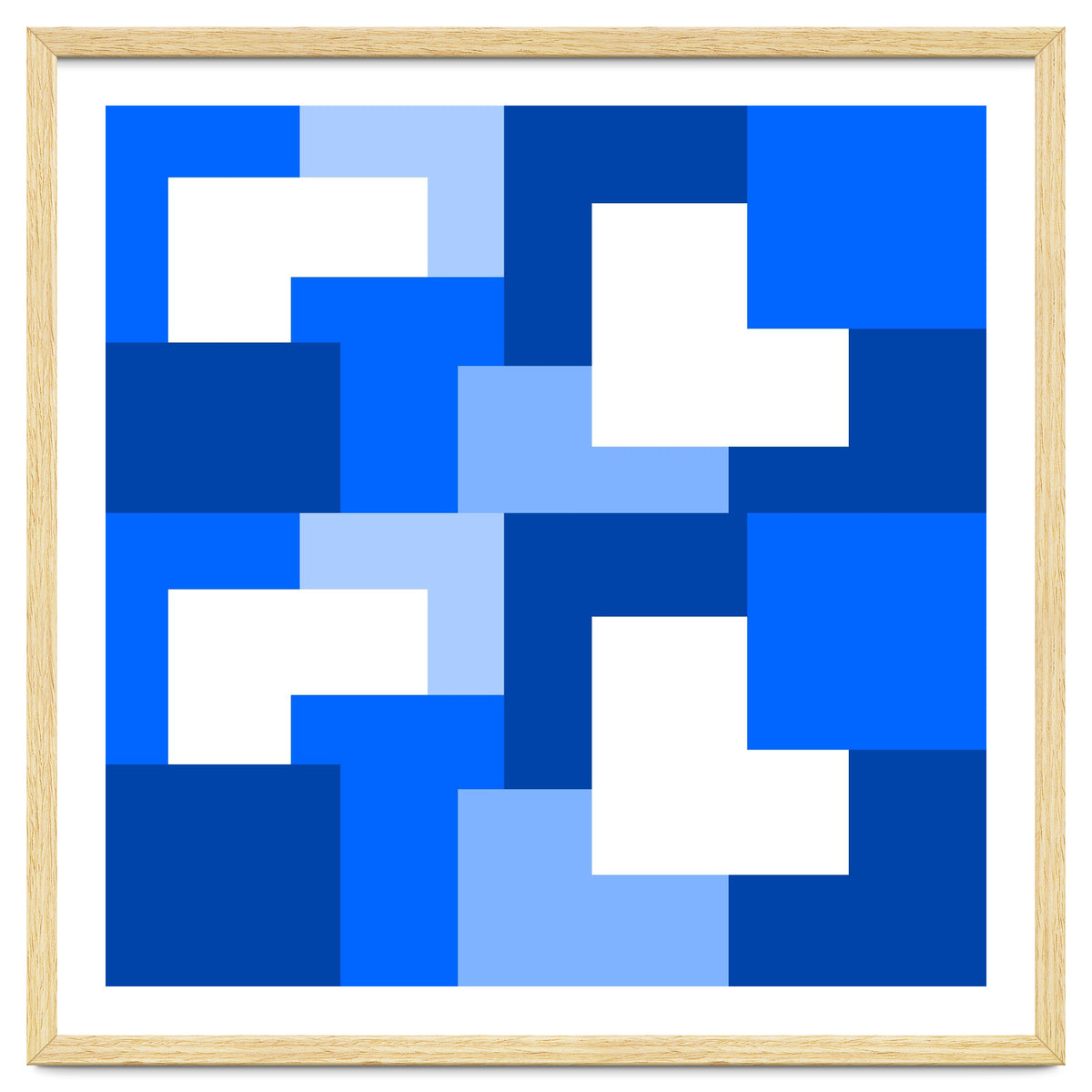 Blue Abstract Square Tiles
