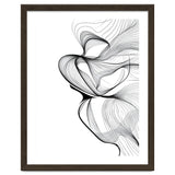 Abstract Black And White Swirls And Lines Flowing Art thumbnail