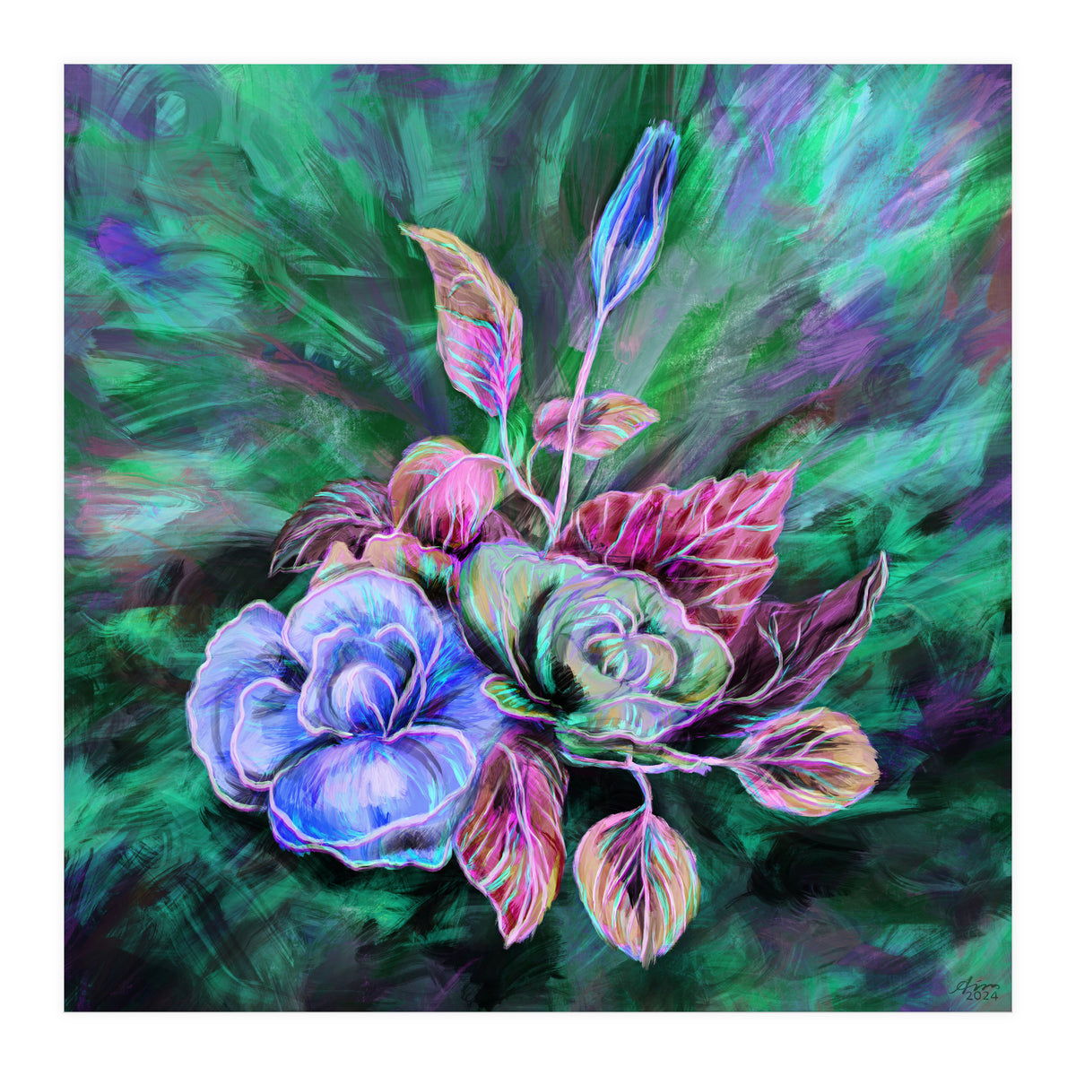 Bloom I (green) (Print Only)