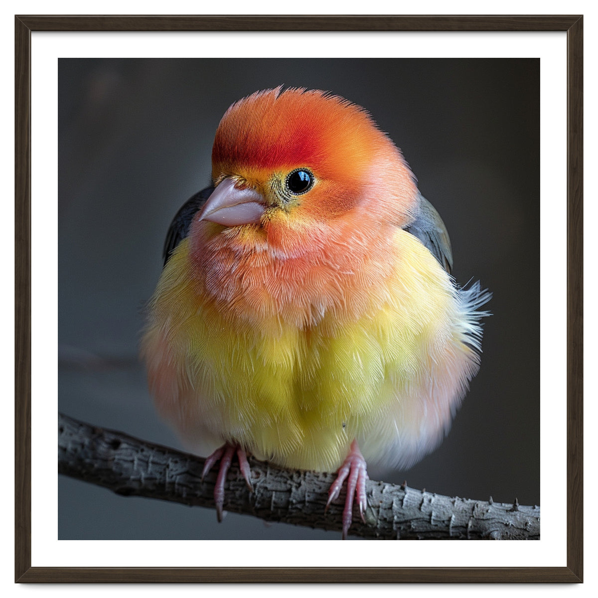 Beautiful Bird With Vibrant Orange And Yellow Plumage