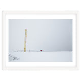 Construction Crane in the Winter Seascape thumbnail