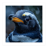 Macro view of a Penguin with Water Droplets (Print Only) thumbnail