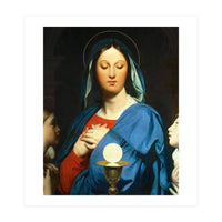 Jean Auguste Dominique Ingres / 'The Virgin Mary Prays to the Host', 1866. (Print Only)