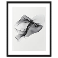 Abstract Black Flowing Fabric Wave