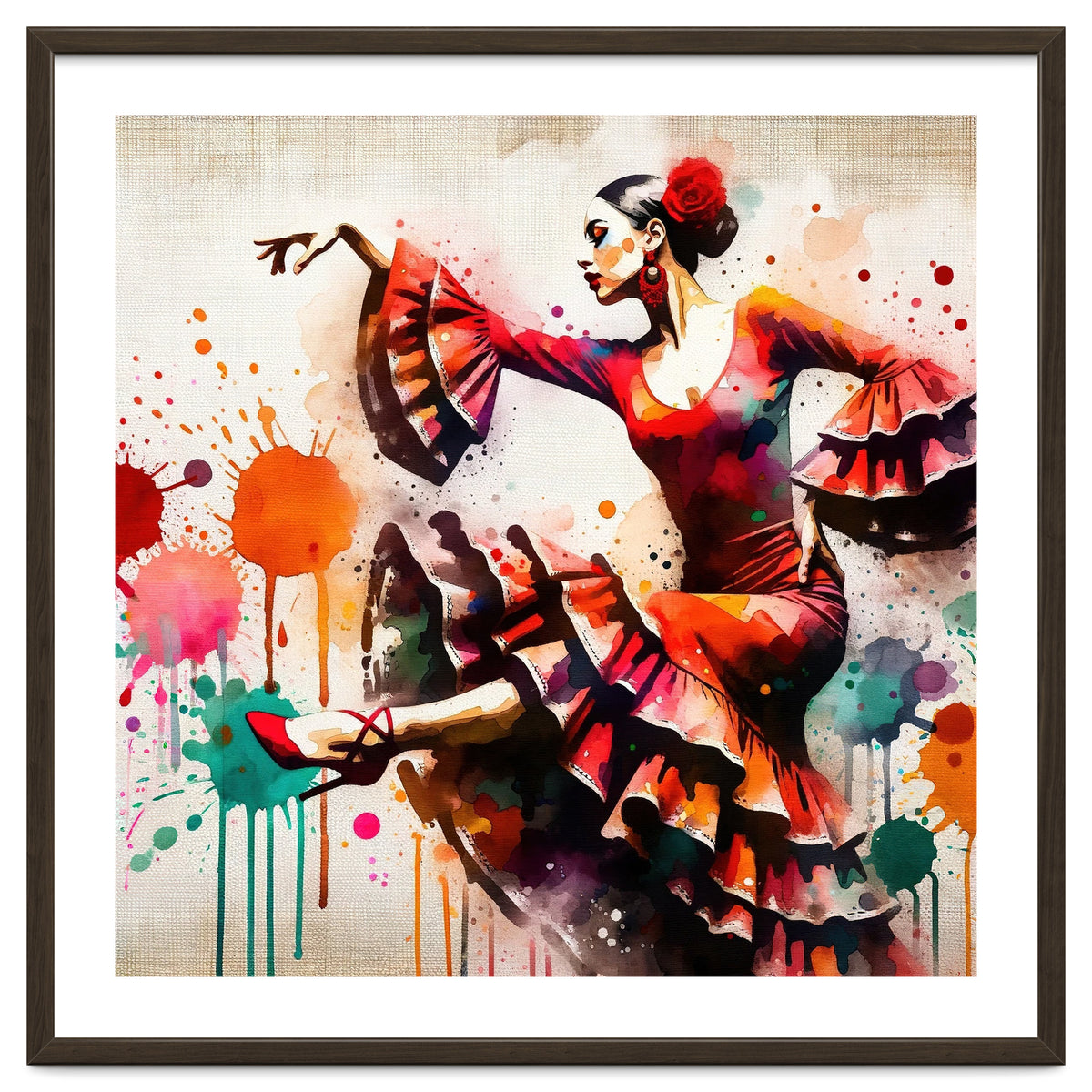 Fiery Flamenco Dancer In Motion