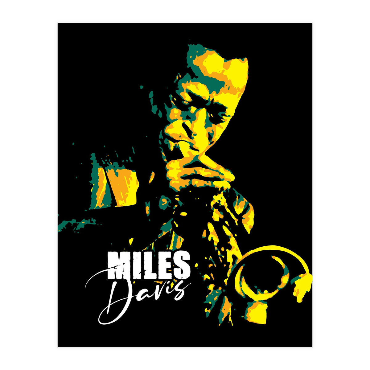Miles Davis American Jazz Trumpeter (Print Only)
