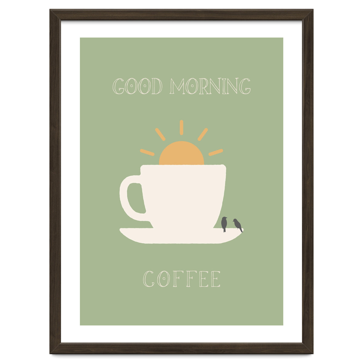 GOOD MORNING COFFEE with birds