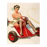Pinup Sexy Girl On A Go Cart Car (Print Only) thumbnail