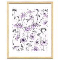 Wild Roses Floral Pattern - Purple