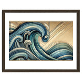 Art Deco Blue Ocean Waves thumbnail