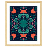 Clovers And Flowers Teal and Orange thumbnail