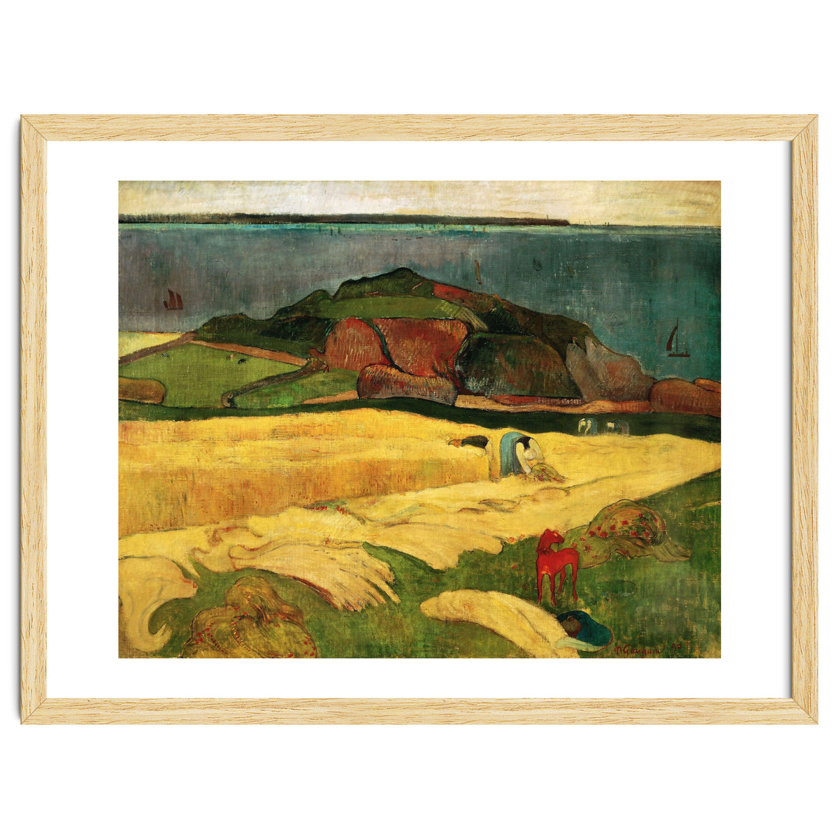 Paul Gauguin / 'Seaside Harvest', 1890, Oil on canvas, 92 × 73 cm.