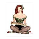 Pinup Sexy Girl Selling Cigarettes (Print Only) thumbnail