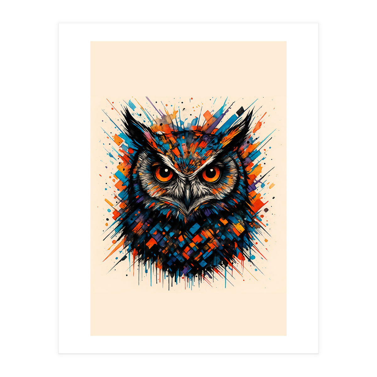 Owl Animal Watercolor (Print Only)