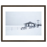 Benches in the Winter seascape