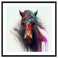 Wild Horse Face Portrait