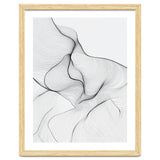 Abstract Black And White Flowing Lines Organic Form thumbnail