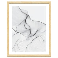 Abstract Black And White Flowing Lines Organic Form