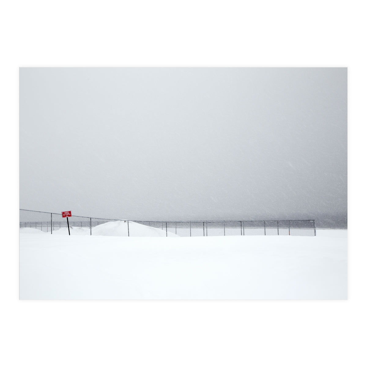 Fence in the winter seascape (Print Only)