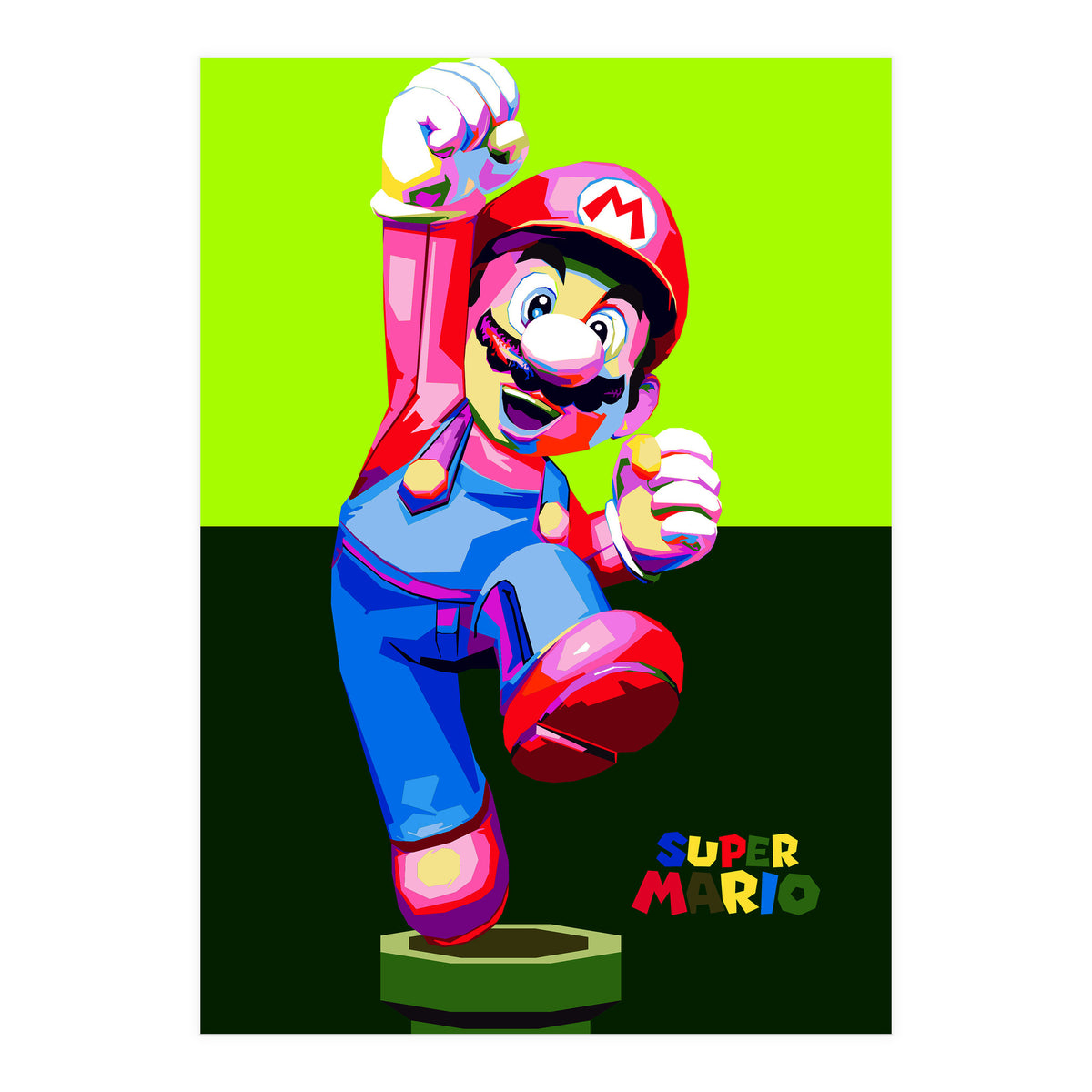 Super Mario Cartoon Character Pop Art (Print Only)