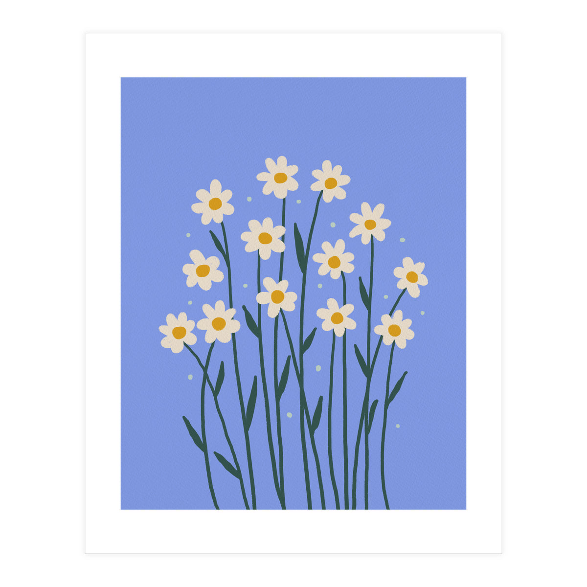 Simple Daisies - periwinkle (Print Only)