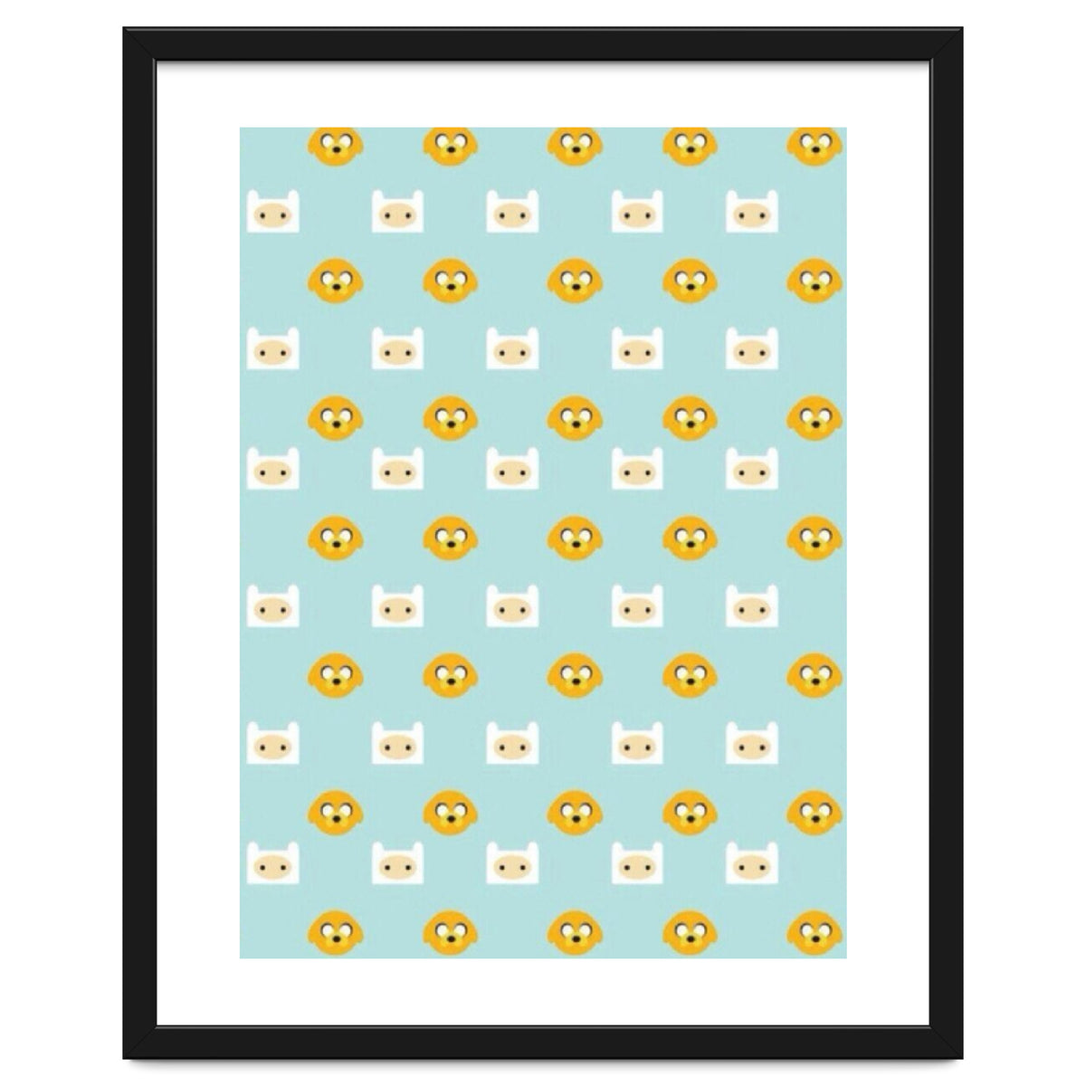 Minimalist Finn And Jake Seamless Cartoon Pattern