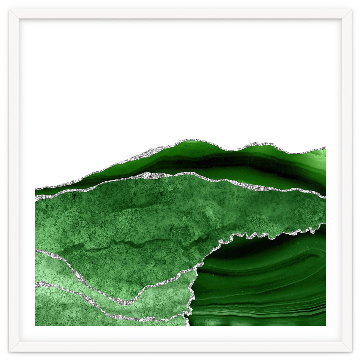 Green & Silver Agate Texture 10